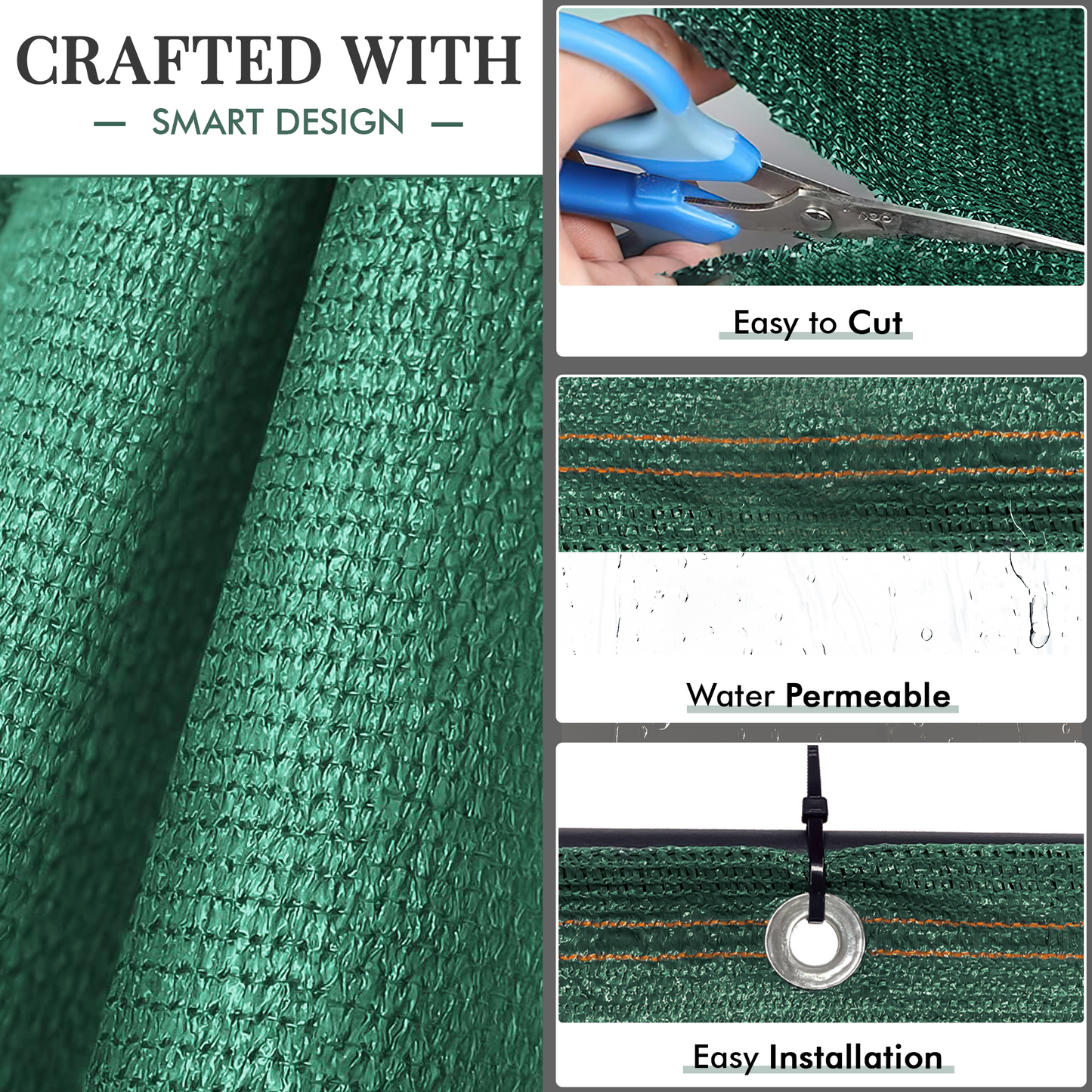 Green Fabric Fence 230gsm - 1.5m x 10m