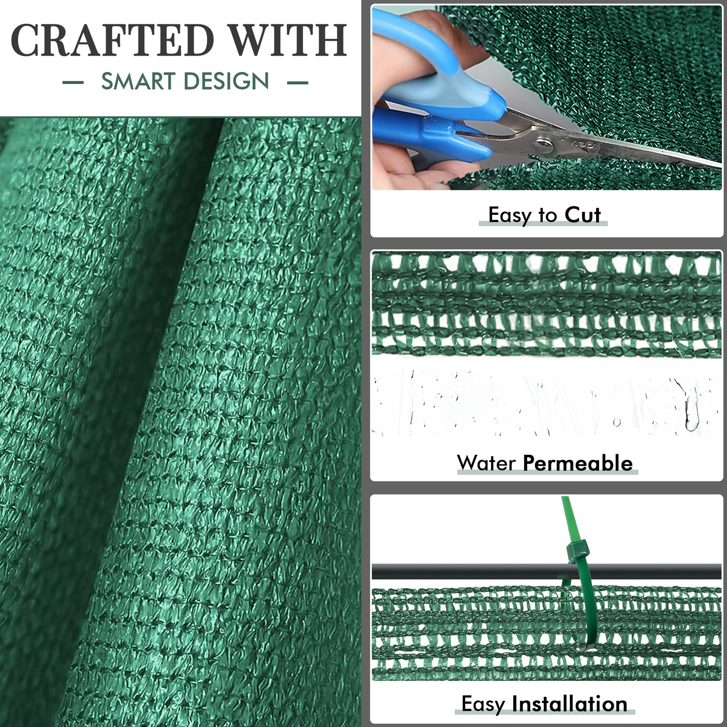 Green Fabric Fence – 1.5m x 10m, 90GSM UV-Stabilized Garden Privacy Screen