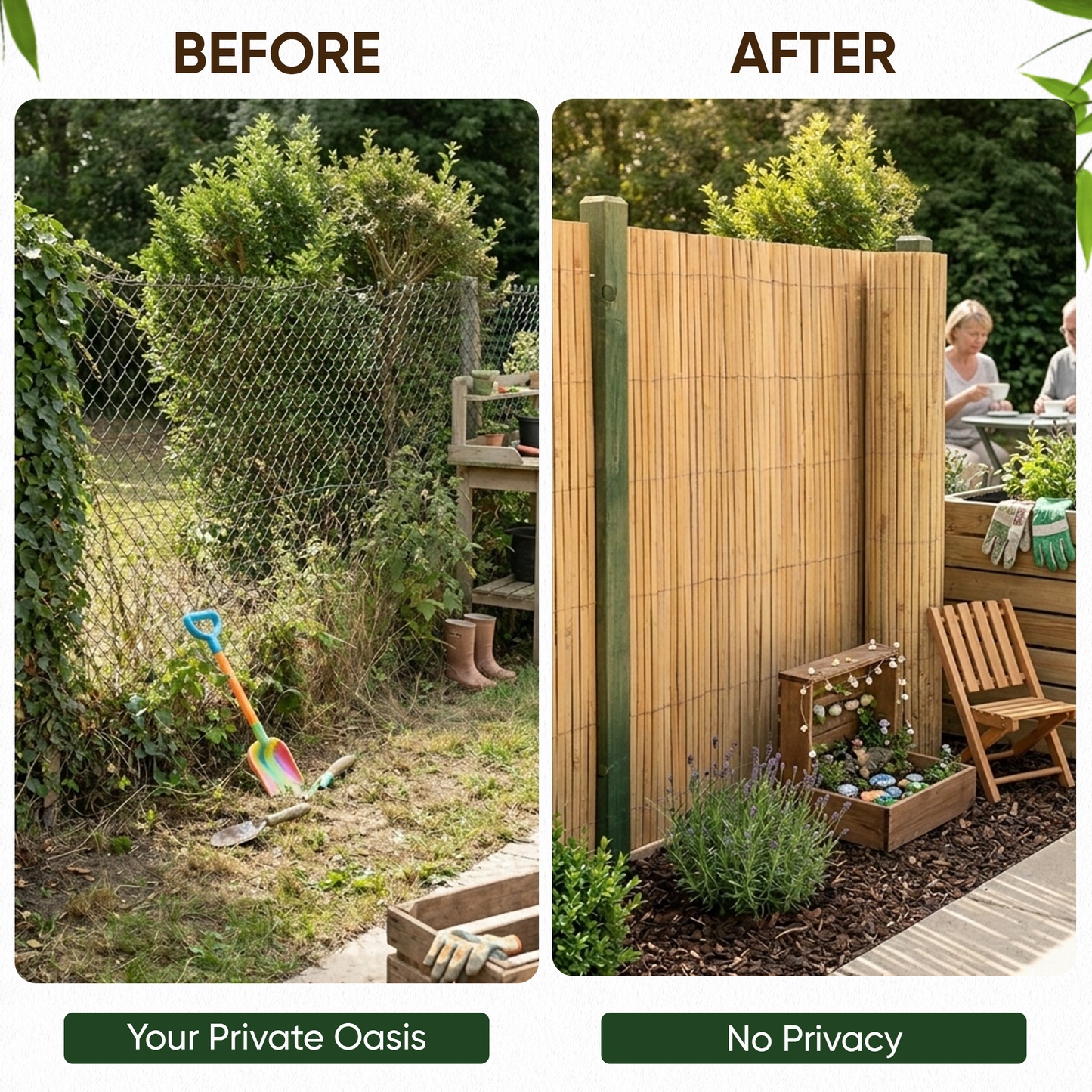 Bamboo Slat Screening Fence -2Mx 4M (SI-HH1014)