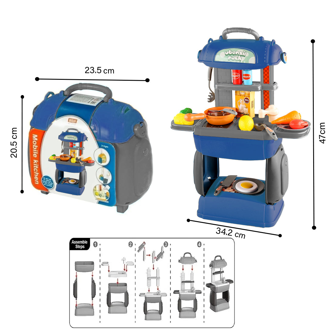 2 in 1 Kitchen Set Case Blue & Grey-SI-TY1136