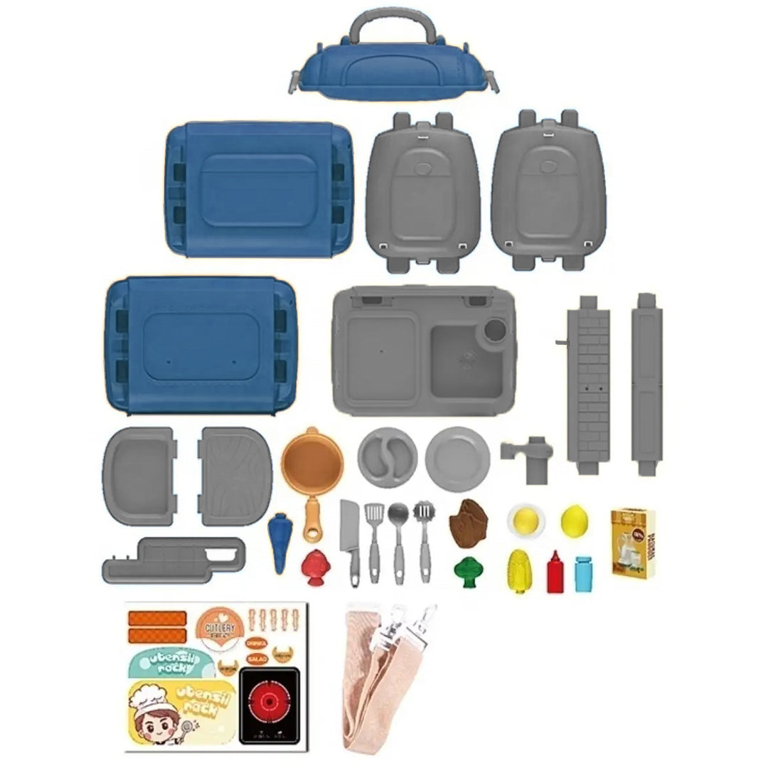 2 in 1 Kitchen Set Case Blue & Grey-SI-TY1136