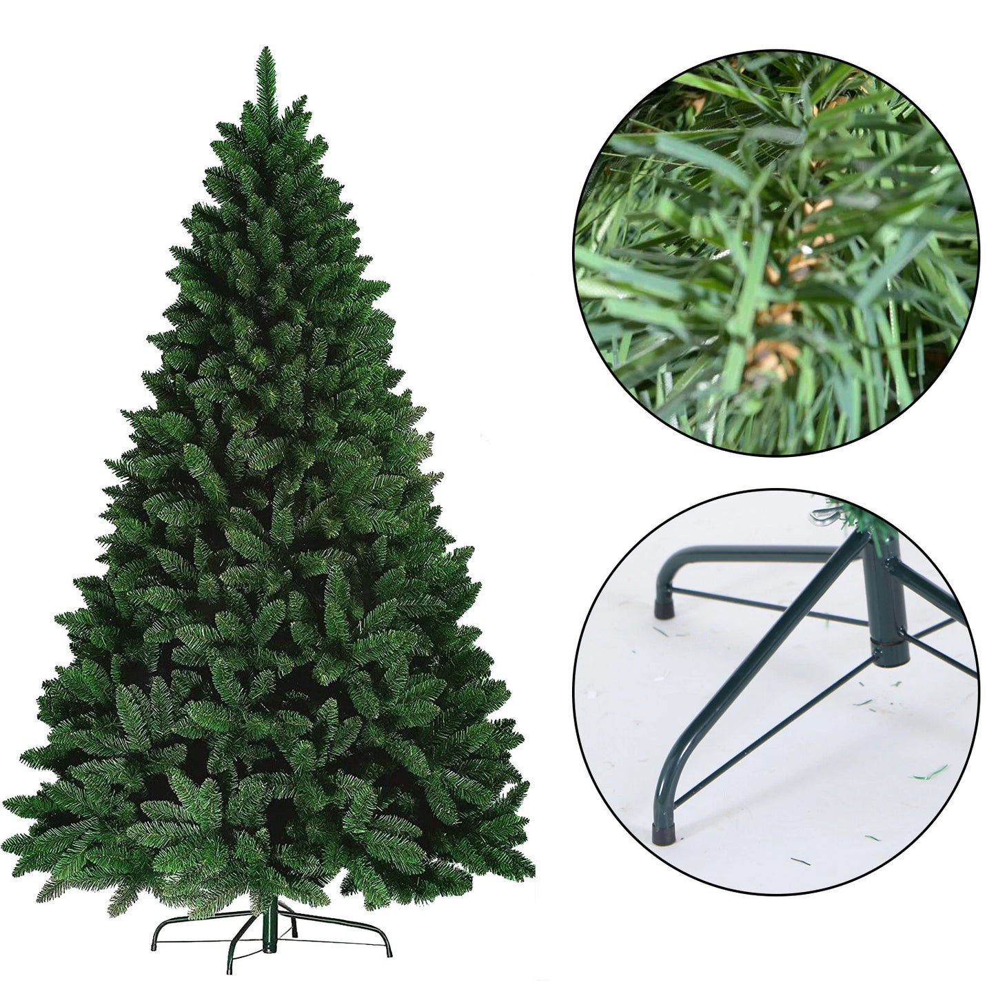 Christmas Tree Xmas Fibre Optic LED Colorado Pine Slim Artificial Bushy Branches