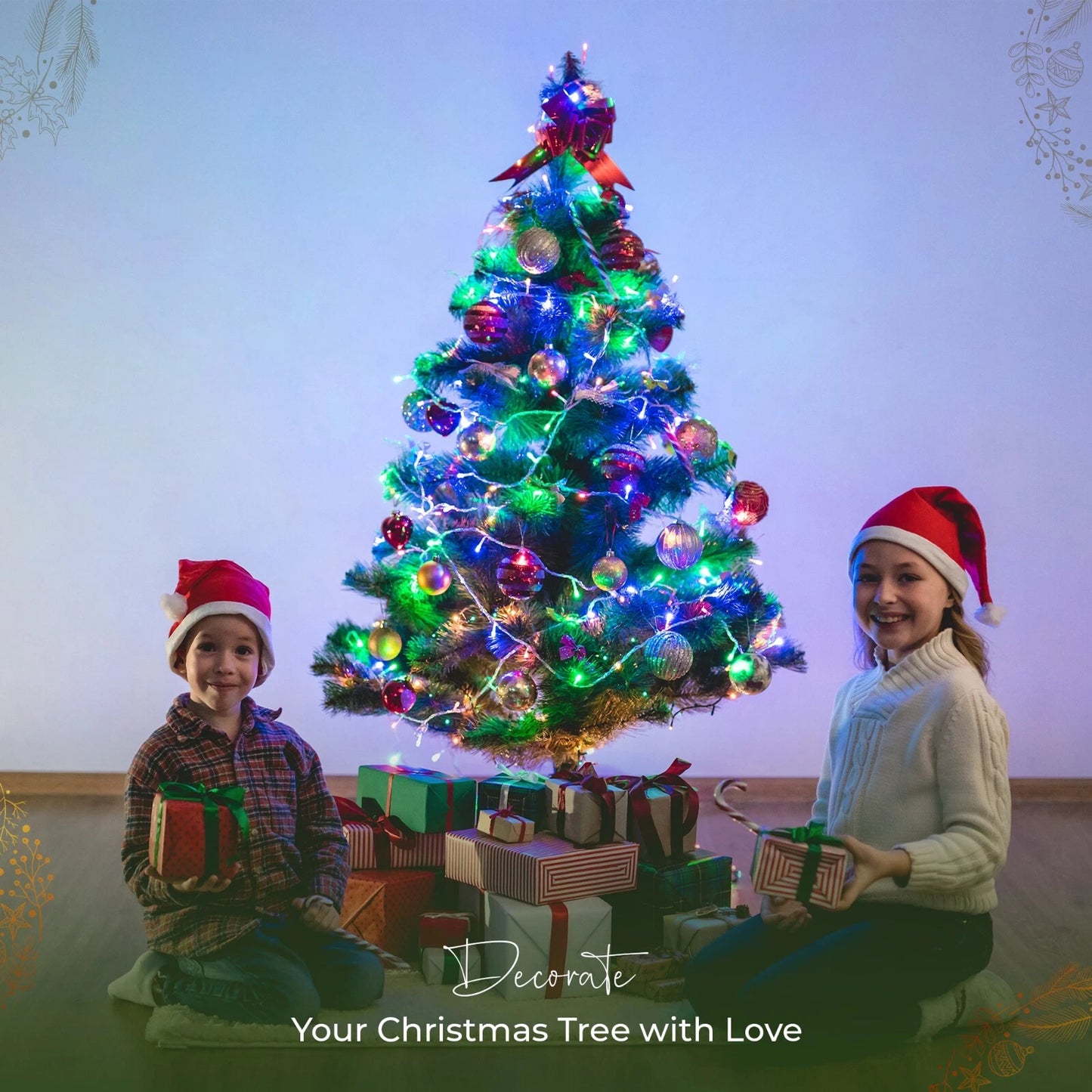 3FT FIBRE OPTIC GREEN TREE Xmas