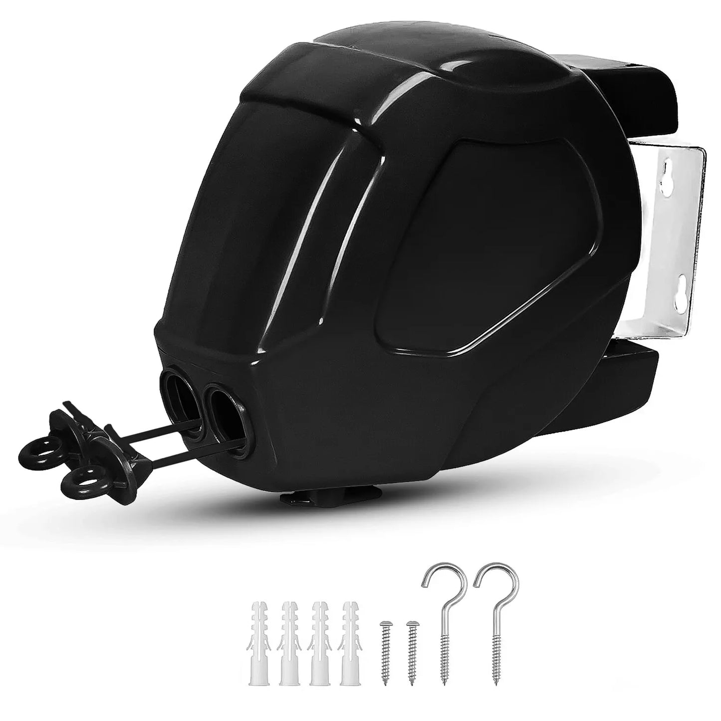 30M Retractable Washing Line - Black