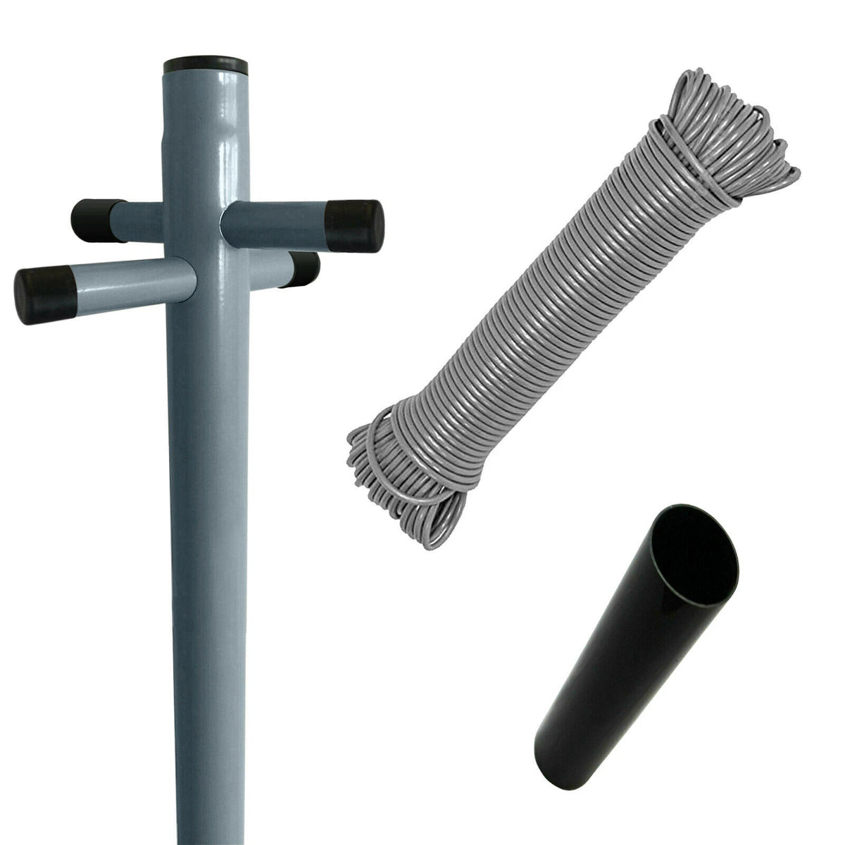 2.4M WASHING PROP LINE POST POLE DRYER CLOTH LINE SOCKET (SI-PROP2)