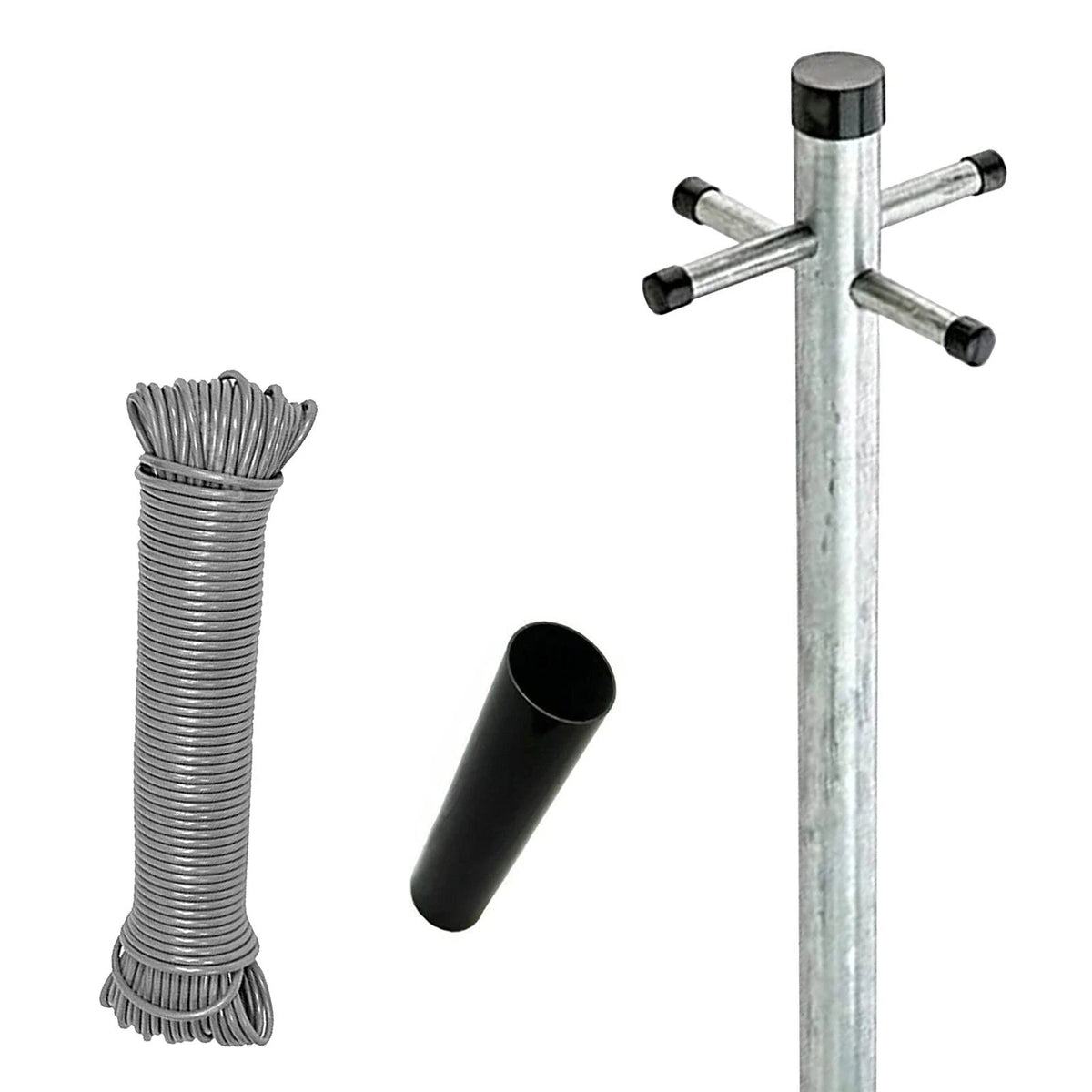 2.6m Heavy Duty Galvanized Clothes Pole