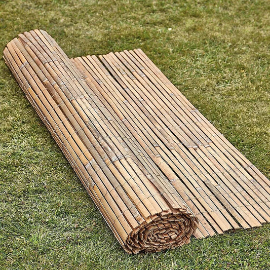 Bamboo Slat Natural Garden Screening Fencing Fence Panel Privacy Screen Roll
