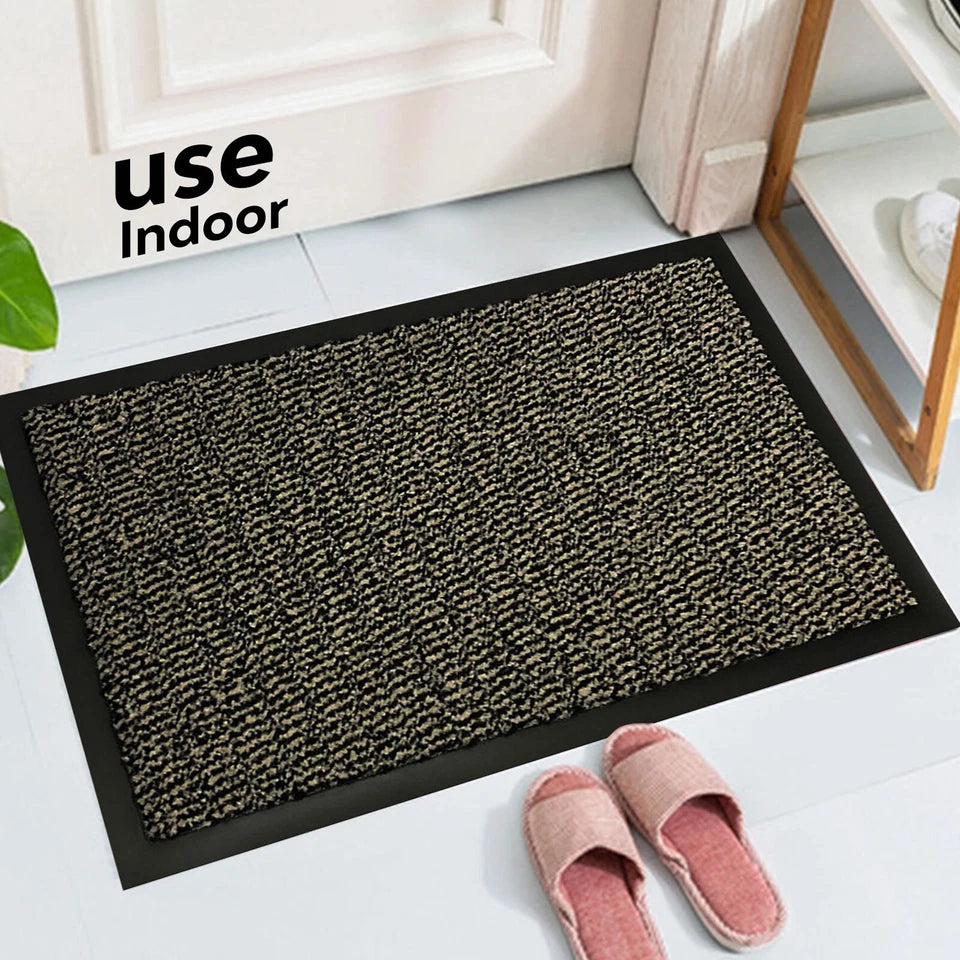 Large Heavy Duty Non Slip Rubber Back Door Mat Hallway Kitchen Floor Rug Barrier 50x80cm