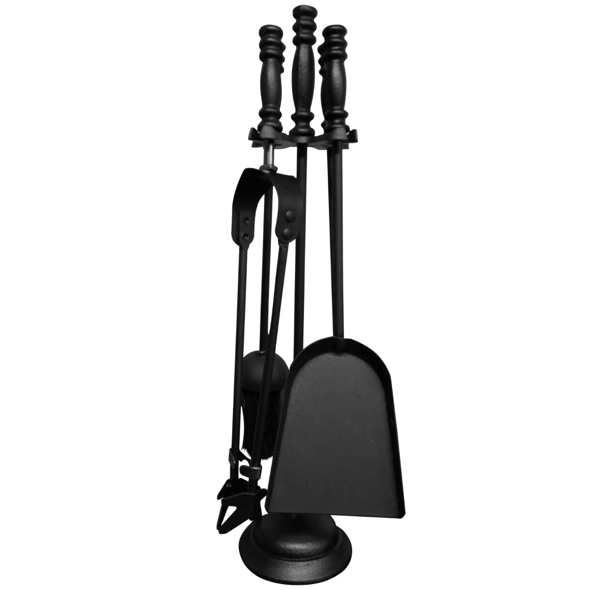 5Pc  Milan Fireplace Set - Black