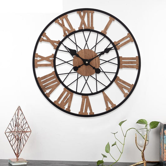 58cm Wood Design Roman Clock (SIL-316)