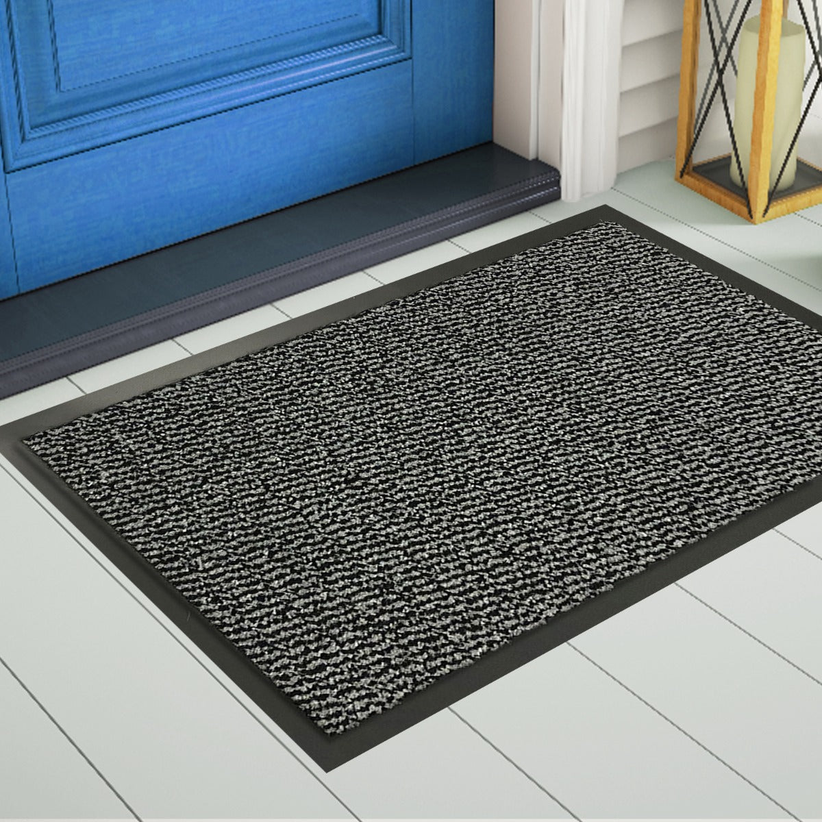Grey Barrier Door mat Rubber Back 80x 180cm