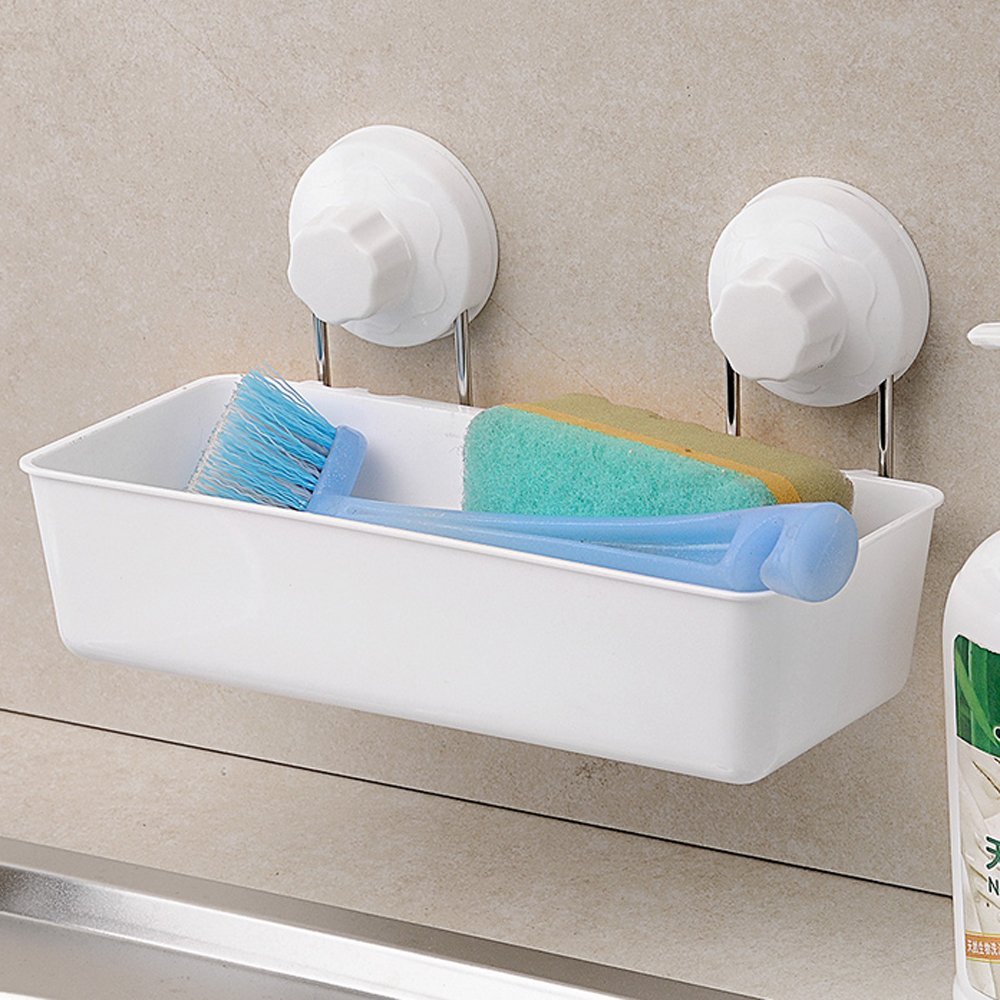 TWIST LOCK BATH KITCHEN STORAGE SHALF HANGING RACK