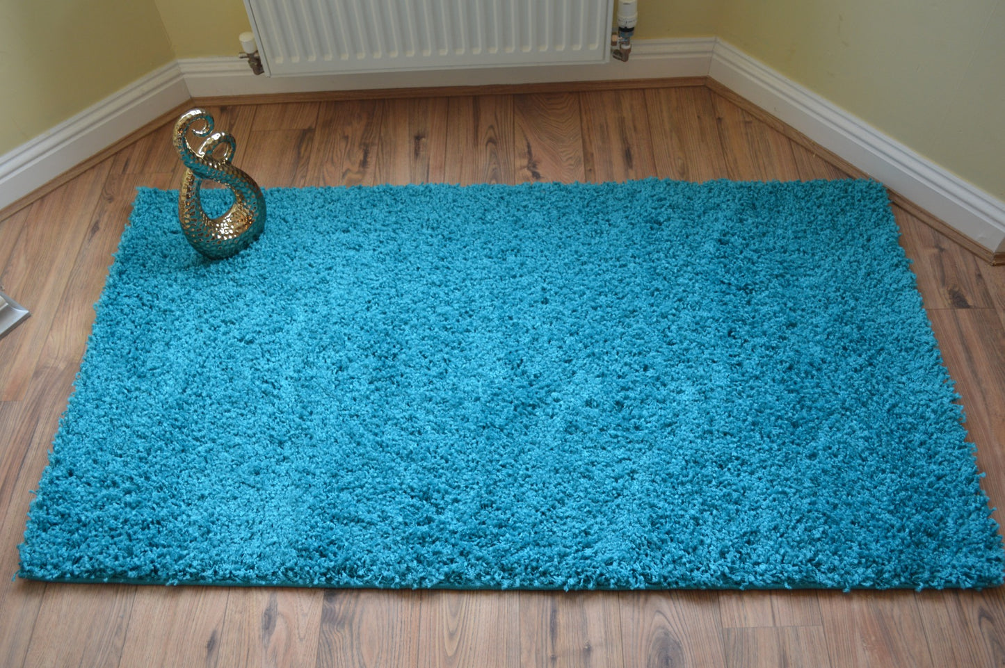TEAL BLUE SHAGGY RUG - 60 x 110cm(SI-SR3008)