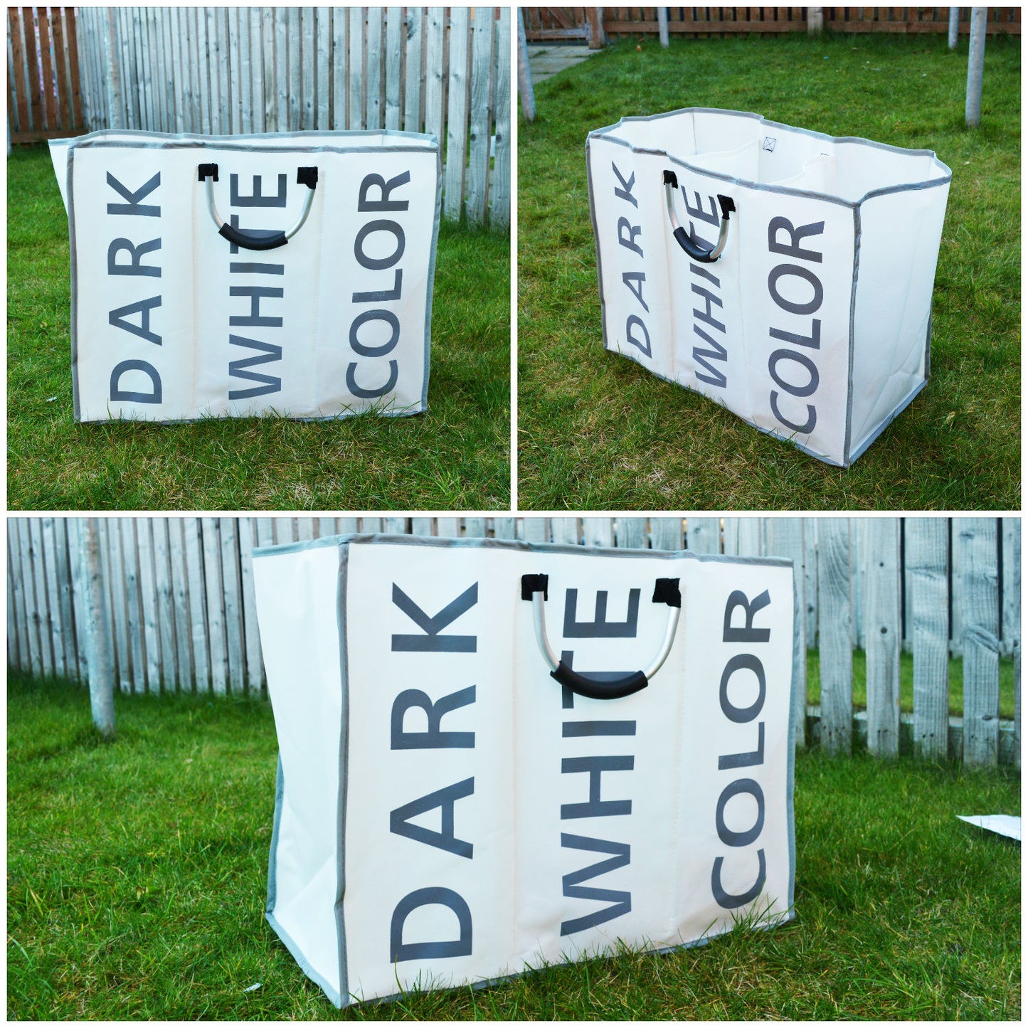 CREAM 3 Compartment Laundry Bag