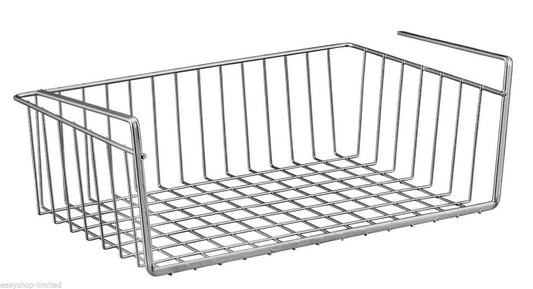 LARGE KITCHEN UNDER SHELF STORAGE BASKET RACK HOLDER KITCHEN UNDER TABLE