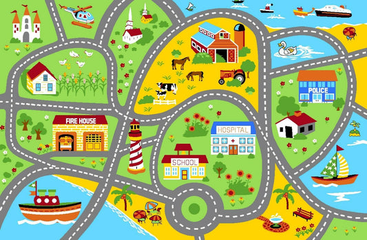 Farm Life Animal Kids Rug (100 x 165cm)-SI-538