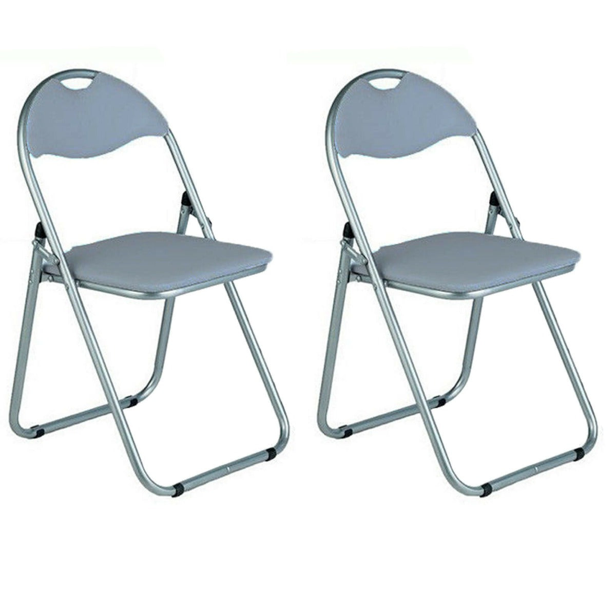FOLDING CHAIRS Faux Leather GREY (SI-HH1037)