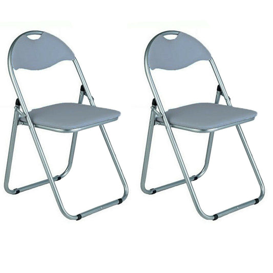 FOLDING CHAIRS Faux Leather GREY (SI-HH1037)