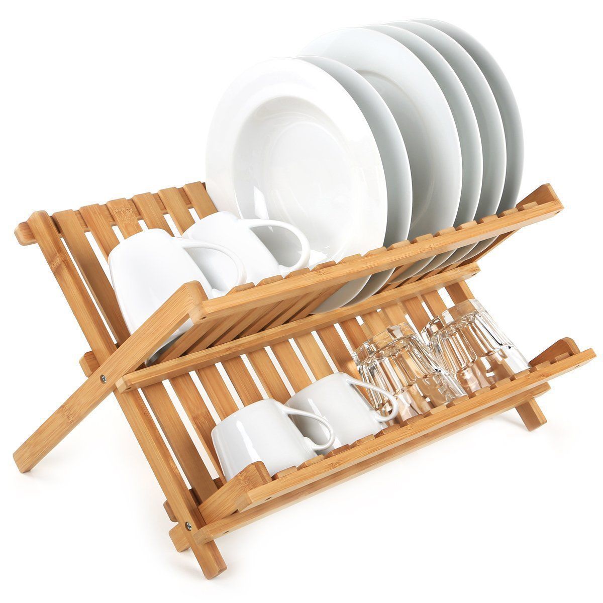 BAMBOO DISH DRAINER HOLDER(SI-K1042)