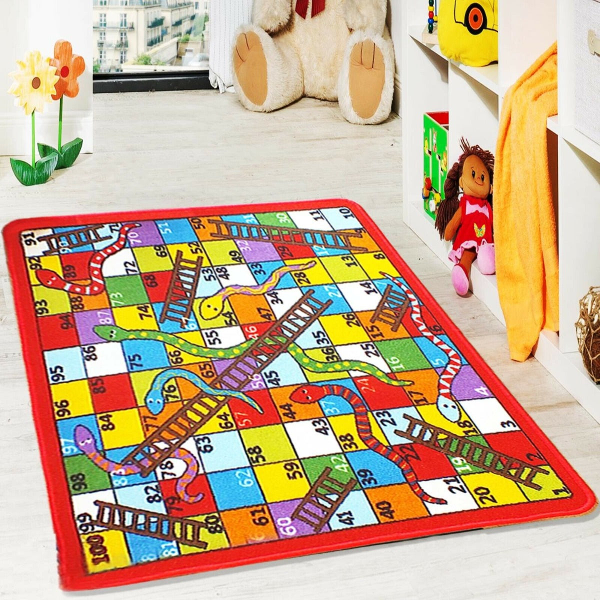 Snake & Ladder Kids Rug (100 x 100 cm) SI-539 – Easy Shop