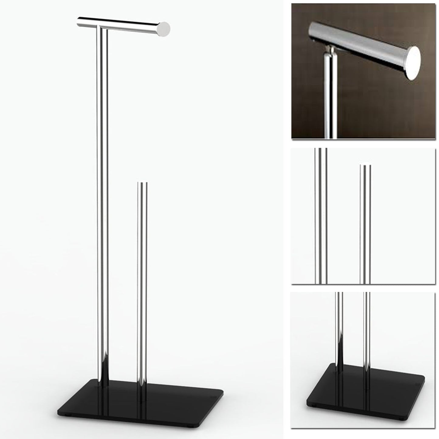 TOILET ROLL HOLDER GLASS BASE