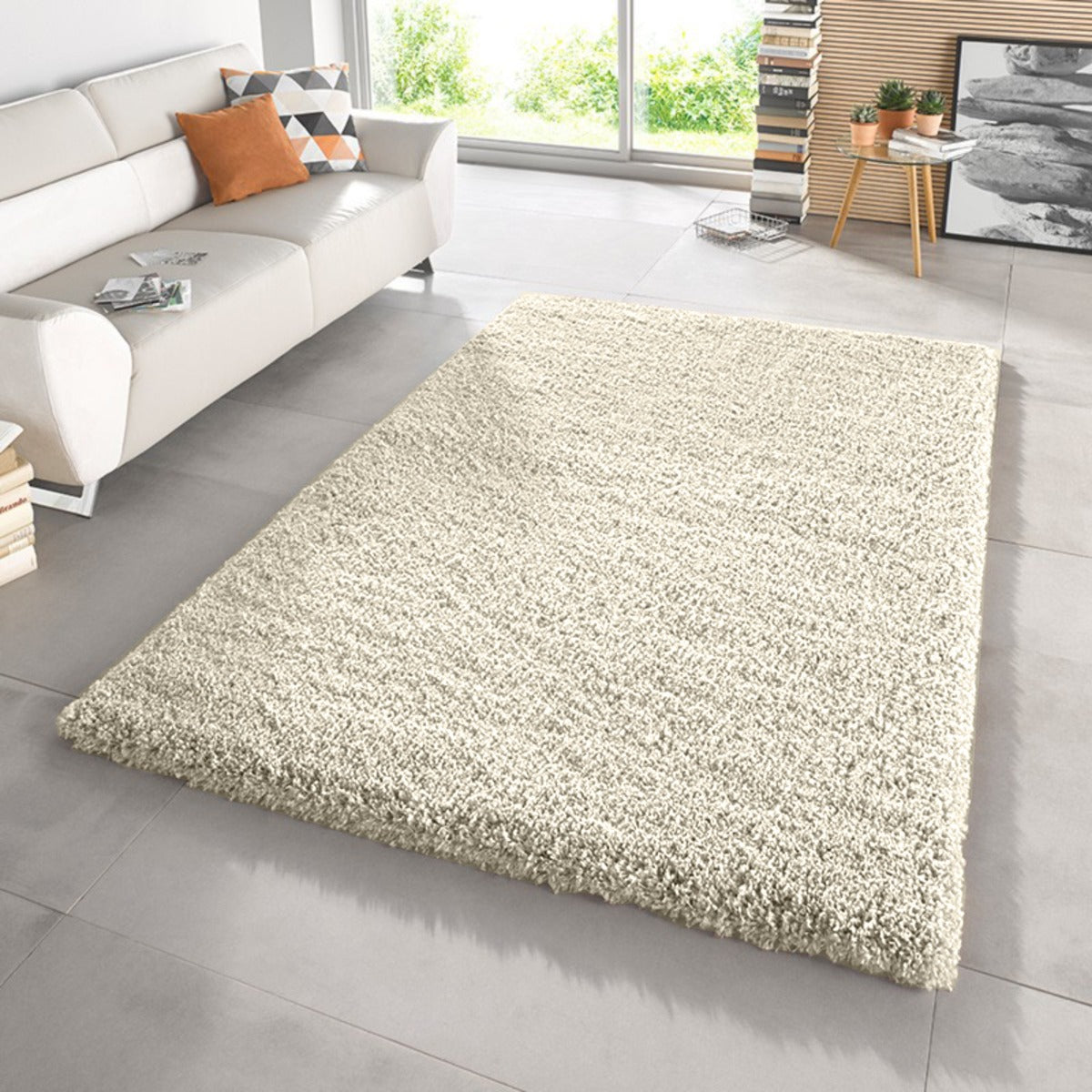 CREAM SHAGGY RUG - 60 x 110cm(SI-SR3005)