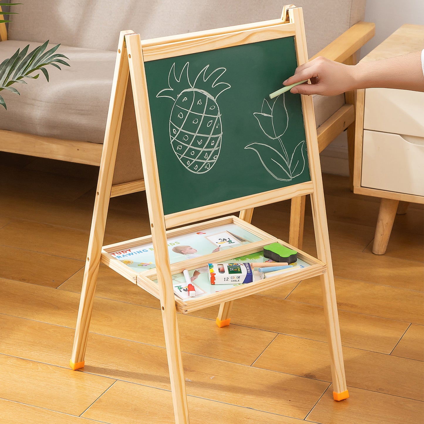 Wooden Easel with Accessory - 80cm (SIL-140)