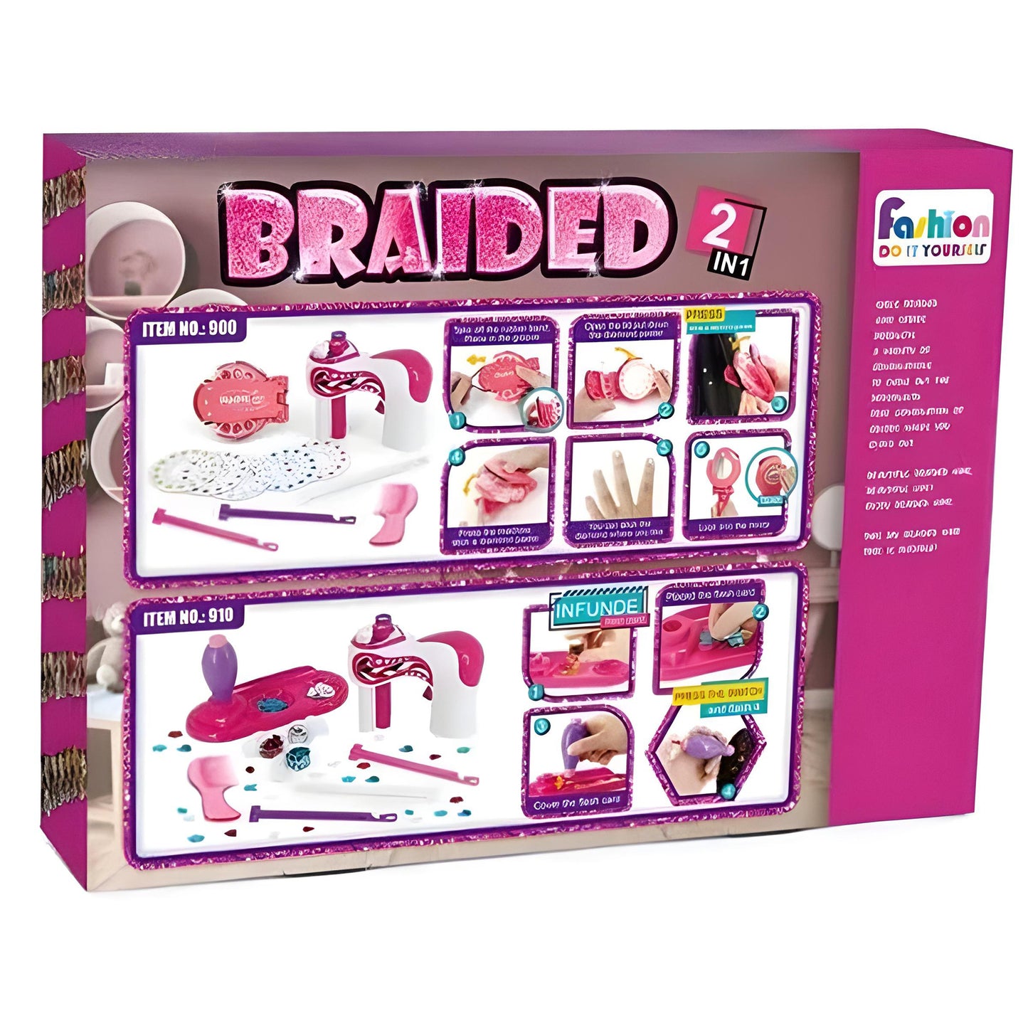 Automatic Hair Styling Tool – Easy Twist Braider Kids DIY Electric Machine Toy