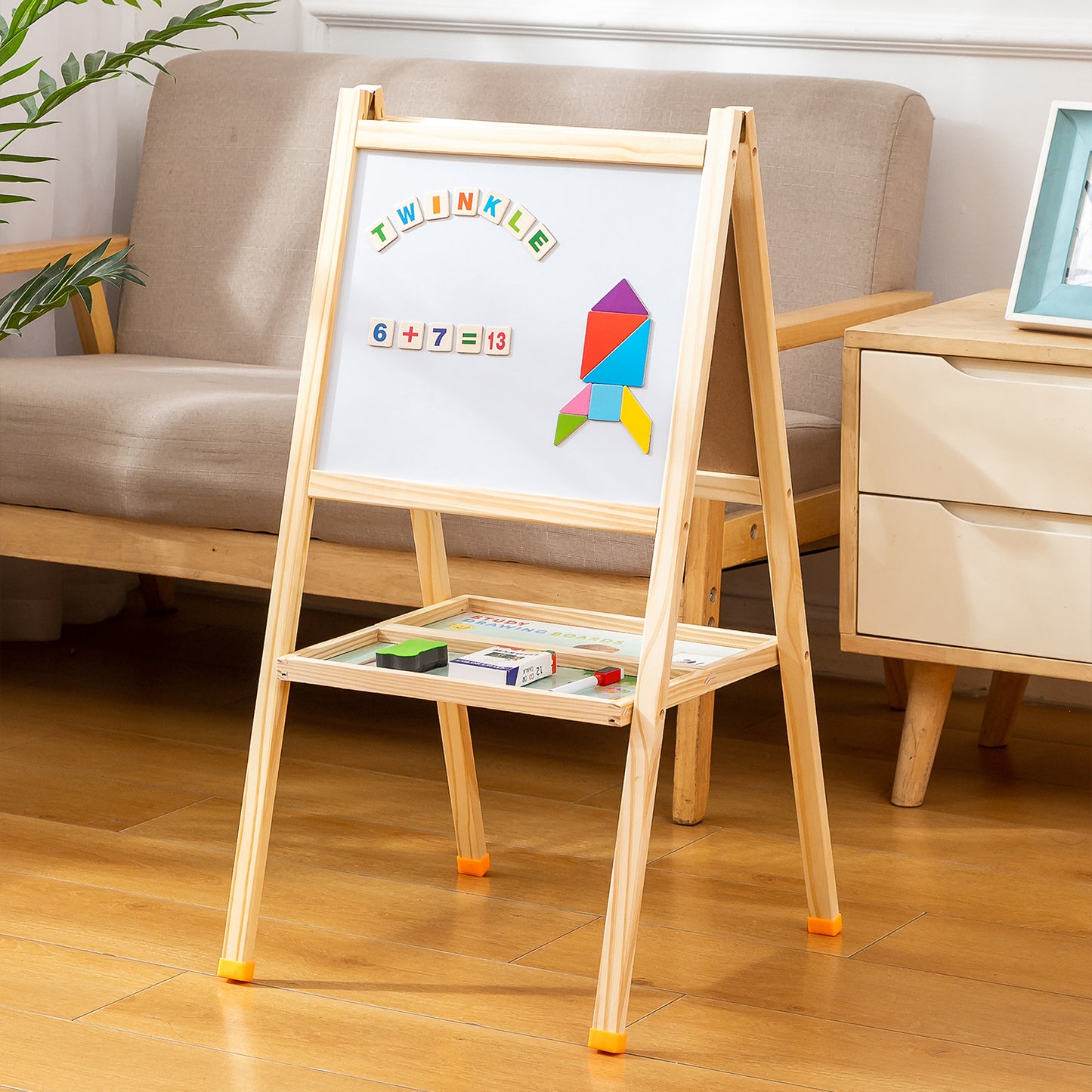 Wooden Easel with Accessory - 80cm (SIL-140)