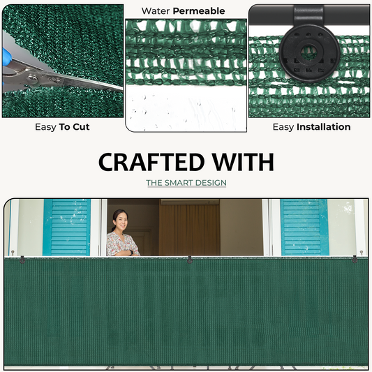Green Fabric Fence 150gsm - 1.5m x 10m