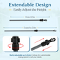 Extendable Heavy Duty Galvanised Clothes Prop Washing Line Pole 2.6m Outdoor