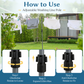 Extendable Heavy Duty Galvanised Clothes Prop Washing Line Pole 2.6m Outdoor