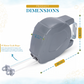 30m Grey Retractable Washing Reel Line Clothes Double Laundry Wall Mounted Drying Outdoor