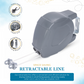 30m Grey Retractable Washing Reel Line Clothes Double Laundry Wall Mounted Drying Outdoor