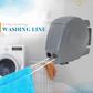 30m Grey Retractable Washing Reel Line Clothes Double Laundry Wall Mounted Drying Outdoor