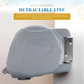 30m Grey Retractable Washing Reel Line Clothes Double Laundry Wall Mounted Drying Outdoor