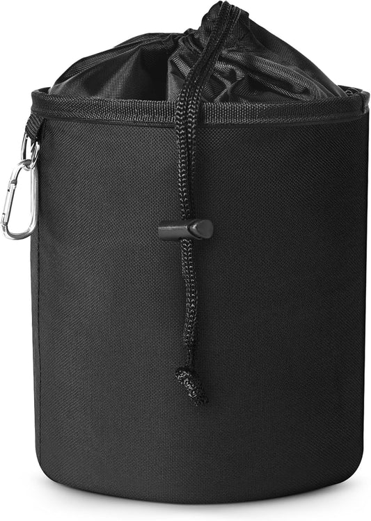 Peg Bags for Washing Line – Large Spacious Durable Black Clothes Pegs Bag - Peg Basket with Hanging Snap Hook & Closing Cord