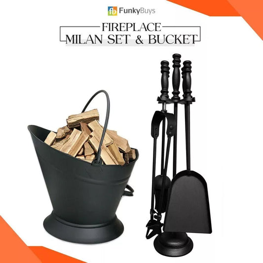 Set Of Waterloo Bucket + Milan Fireplace Set