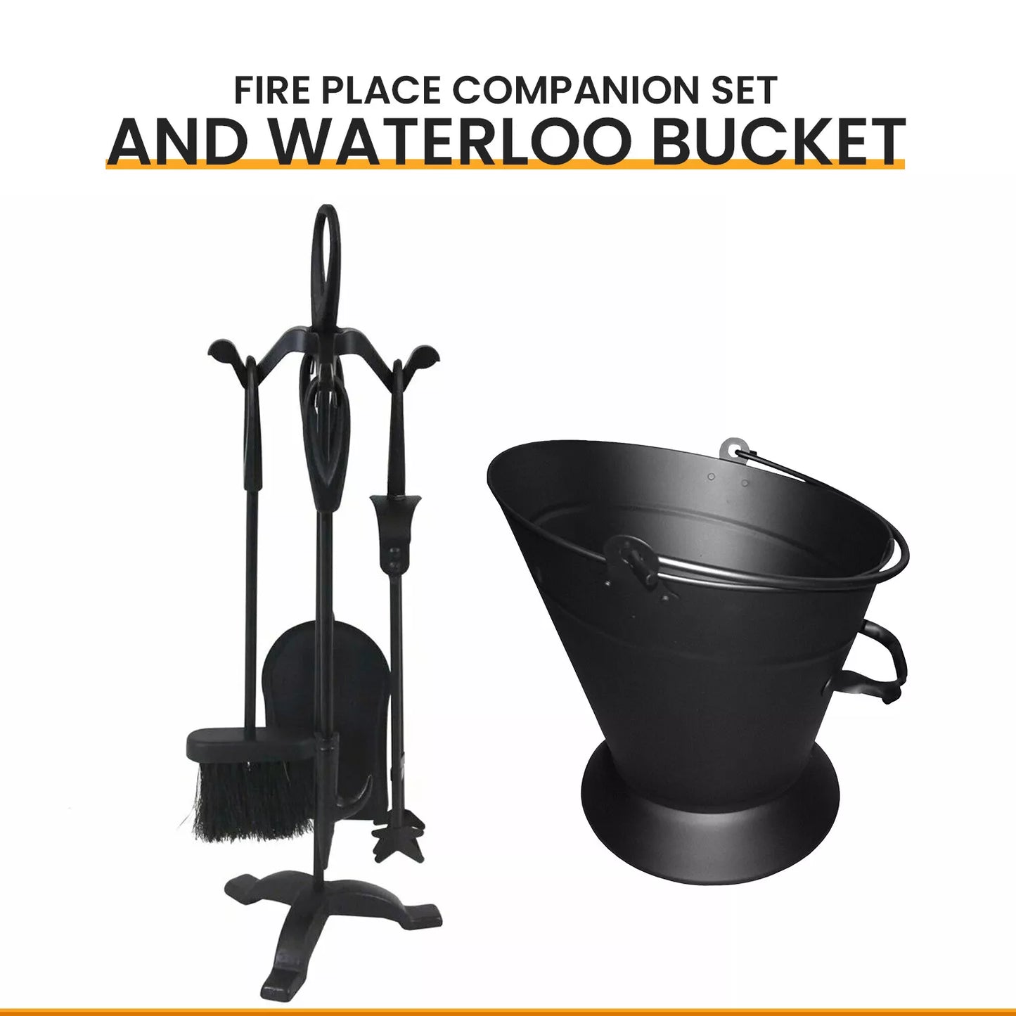 Set of 5pc Warwick Black + Waterloo Bucket