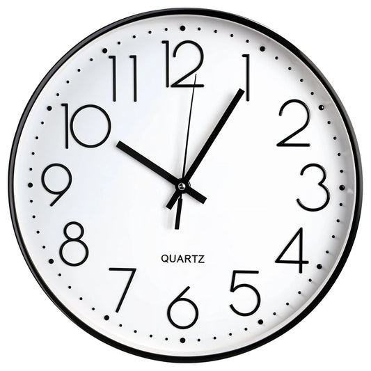 Classic wall clock 10 Inches - Black