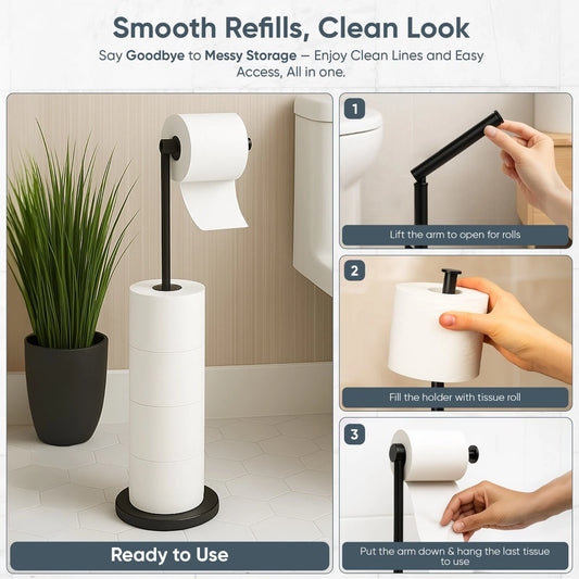 Black Toilet Roll Holder - B1700BK