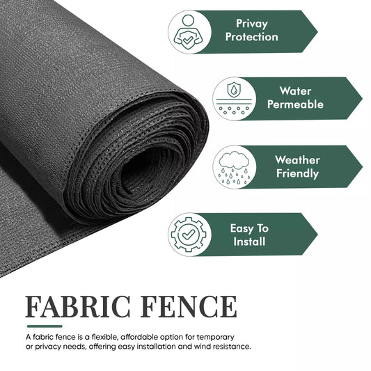 Anthracite Fabric Fence 230gsm - 1m x 10m  (SI-HH1076)
