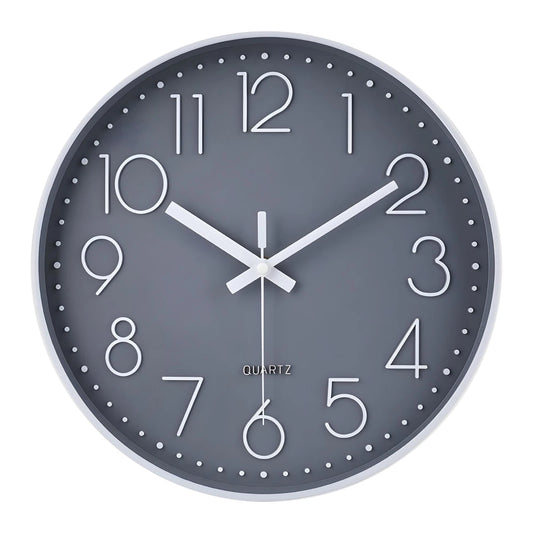 Classic wall clock 10 Inches - Grey