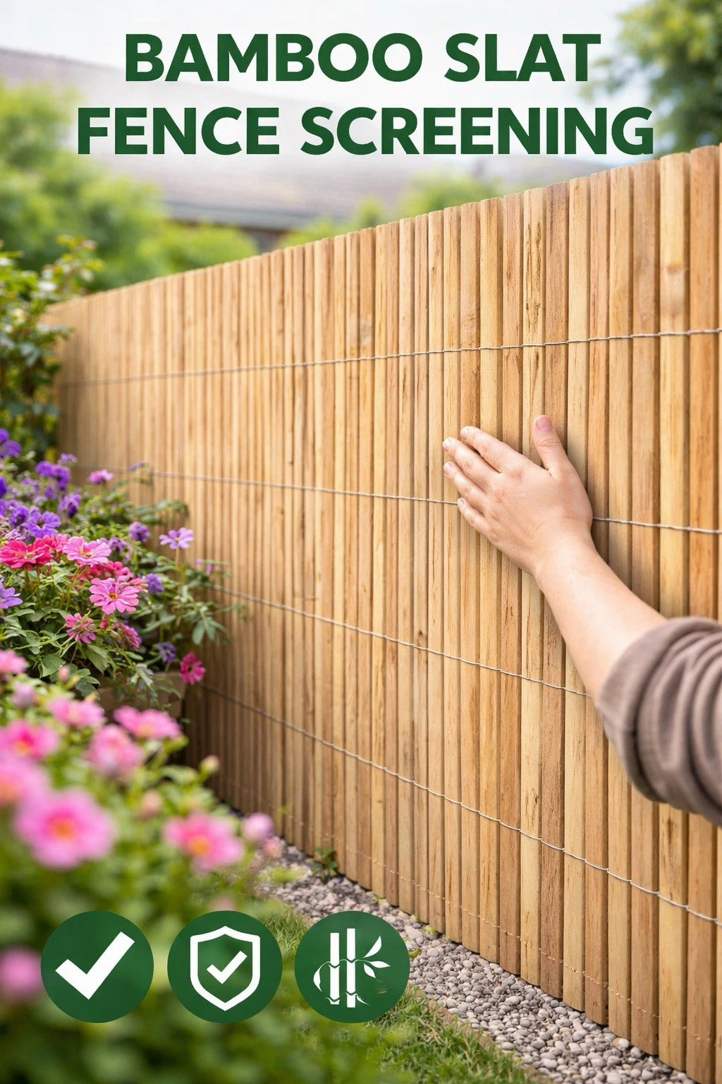 Bamboo Slat Screening Fence -1M X 4M (SI-HH1010)