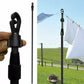 Extendable Heavy Duty Galvanised Clothes Prop Washing Line Pole 2.6m Outdoor