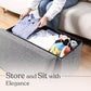 Large Storage Box Ottoman-Foot Rest Stool Multifunctional Storage Bin Toys