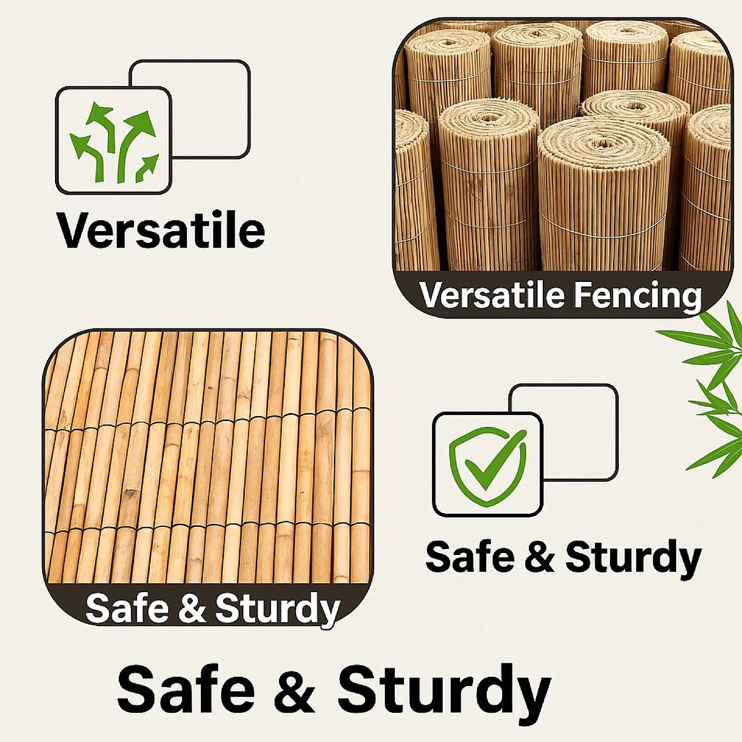 High Quality Peeled Reed Fence-1.2m x 3m (SI-HH1081)
