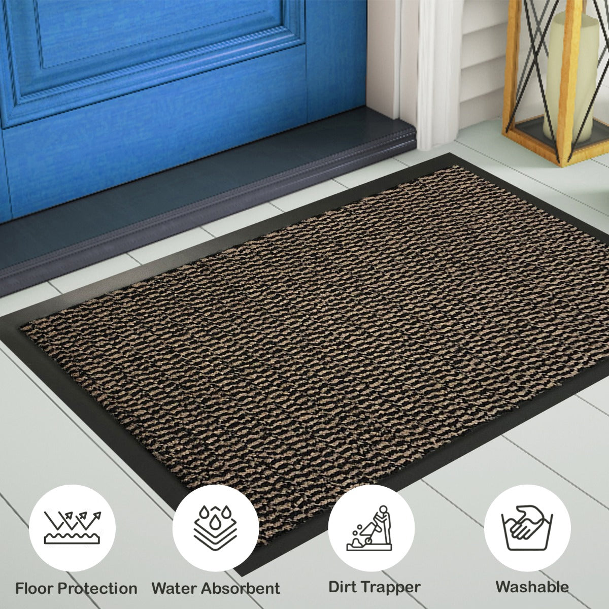 Brown Barrier Door Mat 80 x 180cm