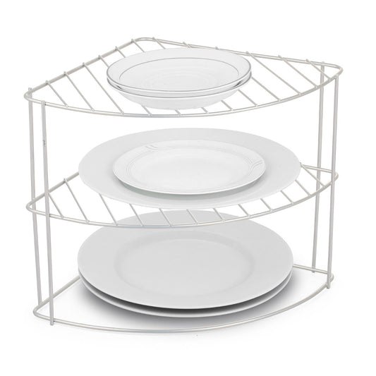 Chrome 2 Layer Corner Shelf- Medium