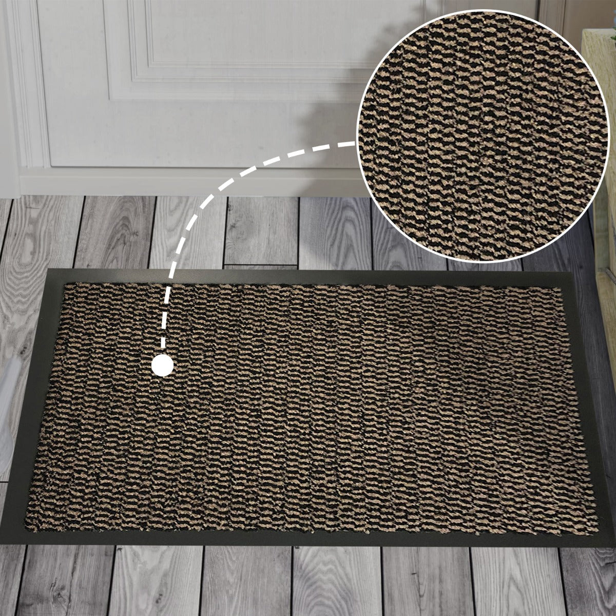 Barrier Door Mat Brown 80x20cm